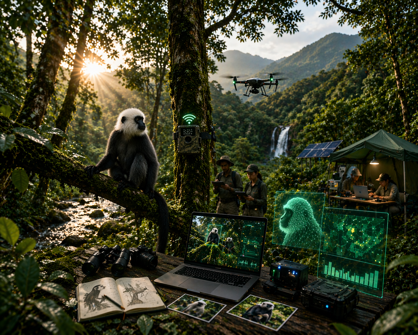 Exploring AI’s Impact on Conservation of the White-Headed Langur