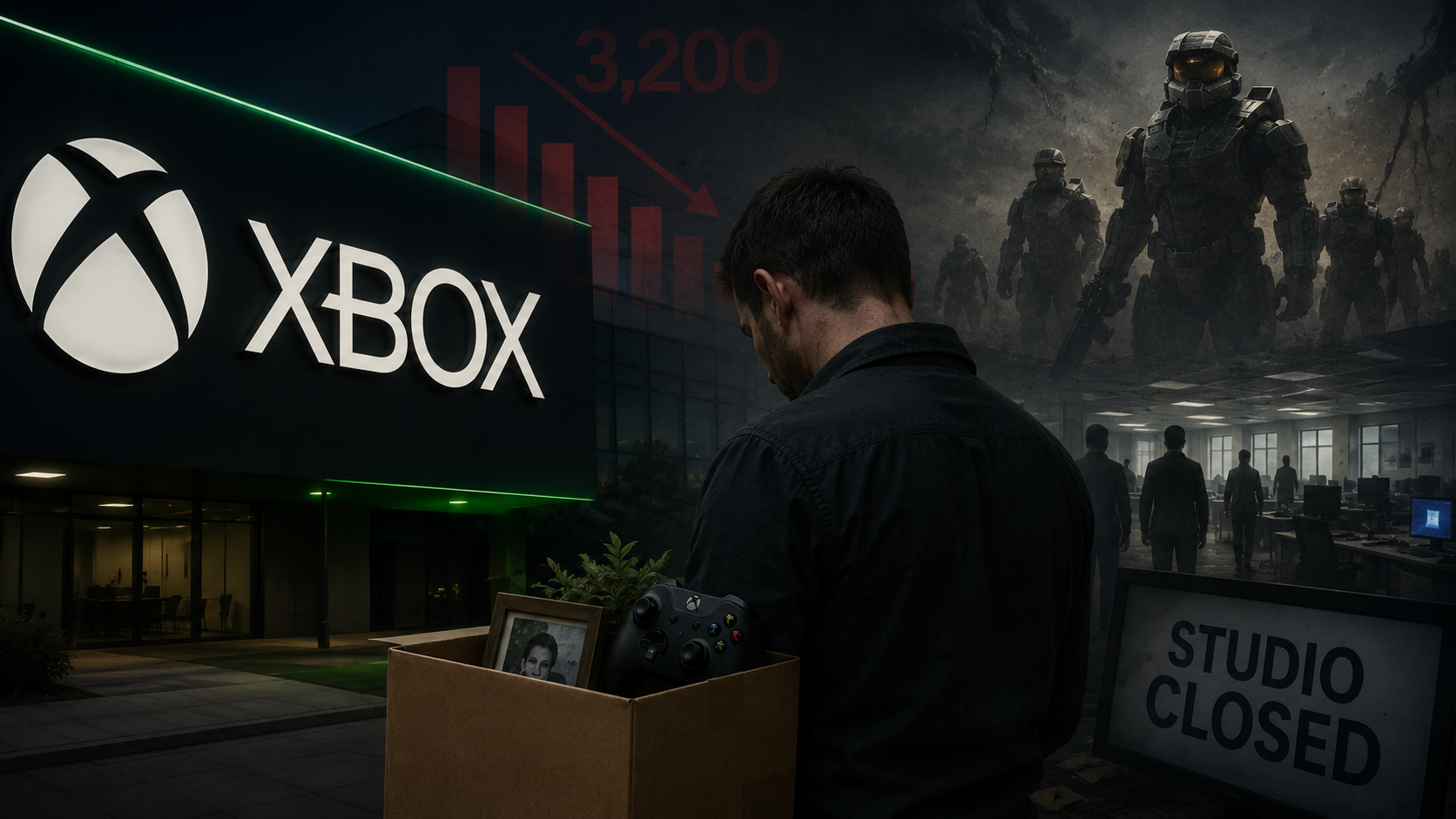 Xbox Announces 3,200 Workforce Reductions and Four Studio Spin-Offs